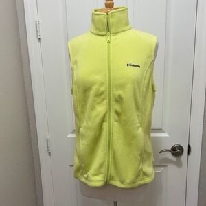 Columbia Light Yellow Fleece Vest